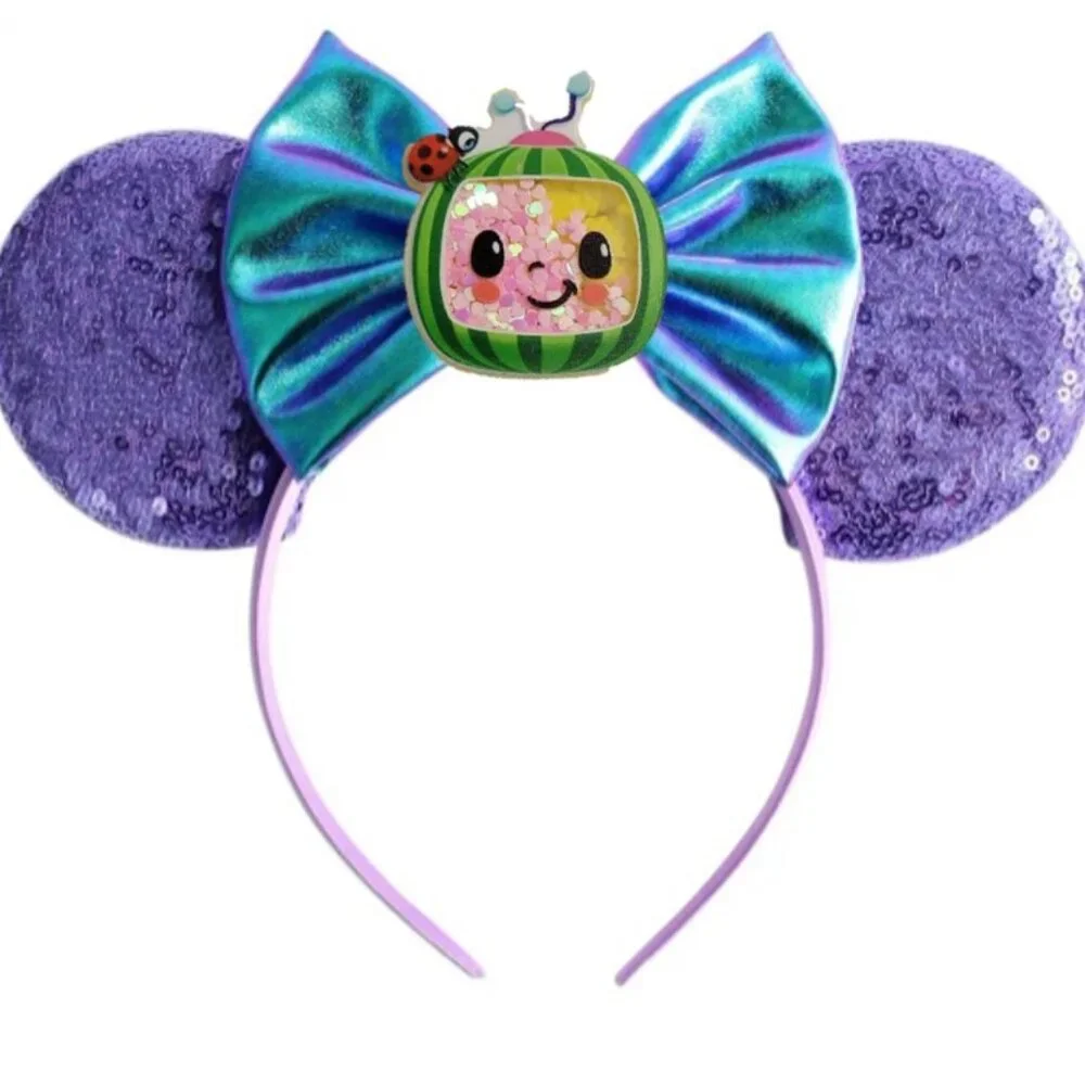Cocomelon Headband Ears Bow Watermelon Birthday Coco Melon Dress outfit clothes